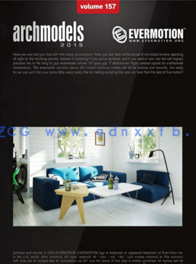 现代感椅子沙发3D模型 Evermotion – Archmodels vol.157(图1)