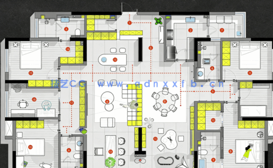 2023平面CAD彩平直出模板1.0(图1)