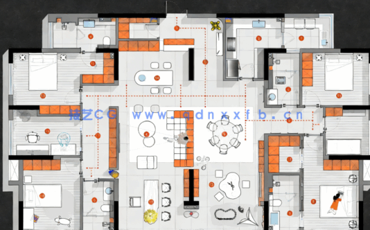 2023平面CAD彩平直出模板1.0(图4)