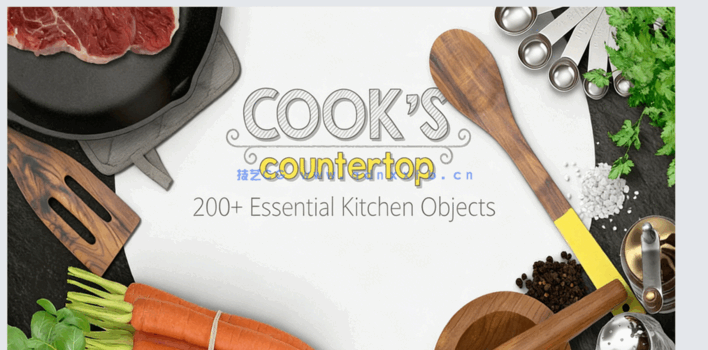 350组厨房用品厨具相关PSD模板平面素材合集(图1)