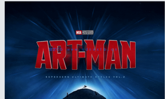 10组超级英雄风格艺术特效PSD字模(图3)