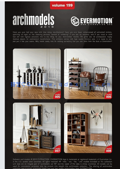 现代/北欧/工业家具3D模型Archmodels vol.199(图2)