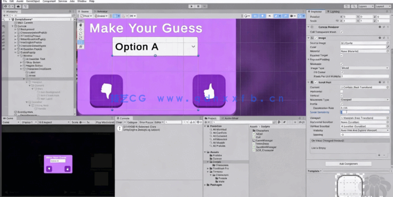 Unity经典互动竞猜游戏开发制作视频教程(图3)