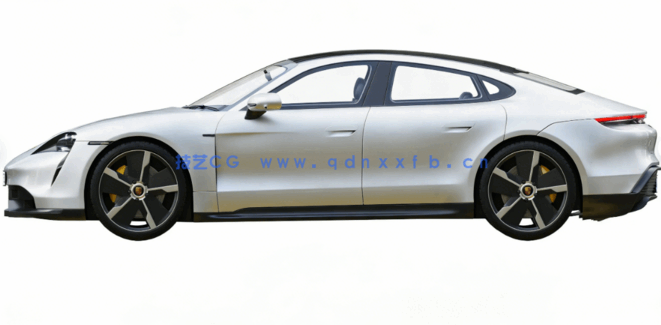 现代保时捷汽车 跑车 3D模型(图1)