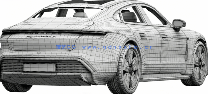 现代保时捷汽车 跑车 3D模型(图5)