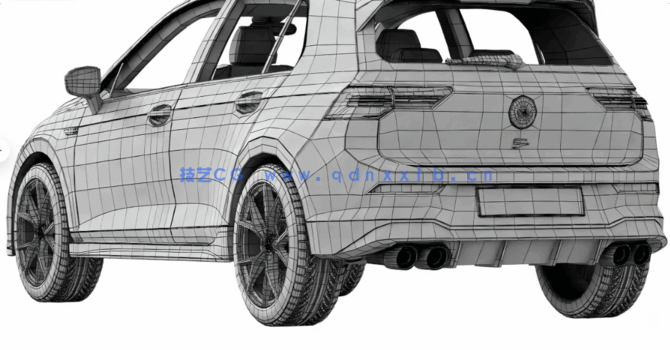 现代大众高尔夫 8R汽车3D模型(图5)