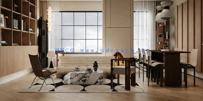 中古风家装室内装修设计效果图室内效果图家装效果图室内设计方案客厅效果图卧室效果图(图4)