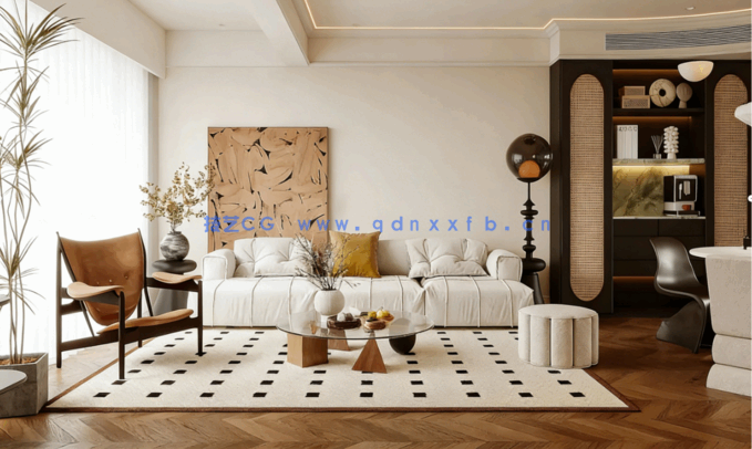 中古风家装室内装修设计效果图室内效果图家装效果图室内设计方案客厅效果图卧室效果图(图5)