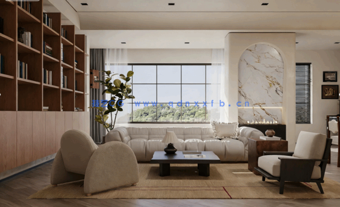 中古风家装室内装修设计效果图室内效果图家装效果图室内设计方案客厅效果图卧室效果图(图2)