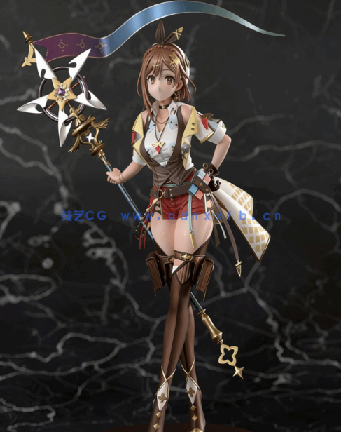 [3D打印人物] 莱莎Ryza《莱莎的炼金工房》游戏角色雕刻手办3D打印模型(图1)