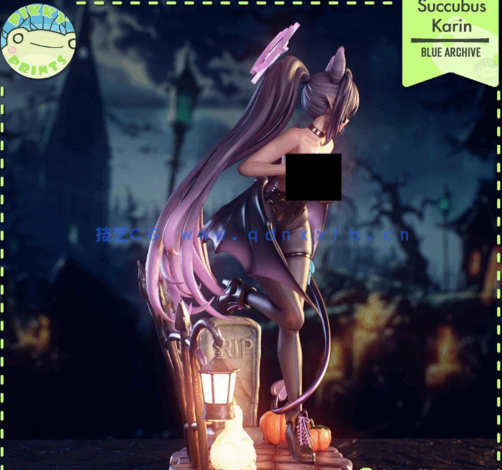 [3D打印人物] 角楯花凛Kakudate Karin《蓝色档案》游戏角色雕刻手办3D打印(图2)