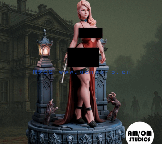 [3D打印人物] Nina Reaper亡灵猎人角色雕刻手办3D打印模型(图1)