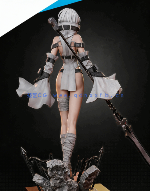 [3D打印人物] 封印少女Noelle《尼尔：机械纪元》游戏角色雕刻手办3D打印模(图3)