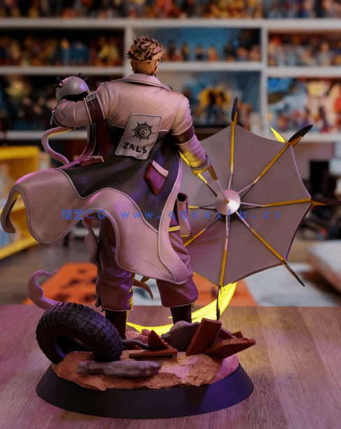 [3D打印人物] 恩吉Enjin《废渊战鬼 咔嗒咔嗒》动漫角色雕刻手办3D打印模型(图4)