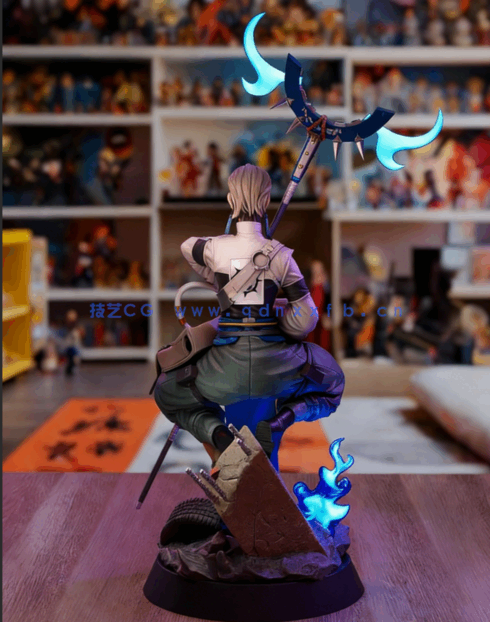 [3D打印人物] 赞卡·尼吉库Zanka Nijiku《废渊战鬼 咔嗒咔嗒》动漫角色雕刻手(图4)