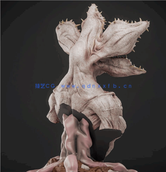 [3D打印人物] 魔王半身像Demogorgon《怪奇物语》影视角色雕刻手办3D(图4)