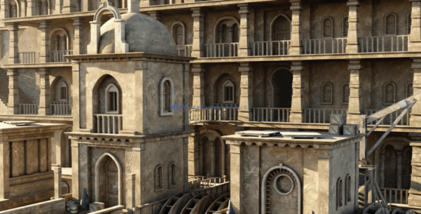 [建筑景观] 高质量模块化古代建筑建筑场景3D模型(图2)