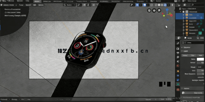 Blender苹果手表iwatch实例制作视频教程(图5)