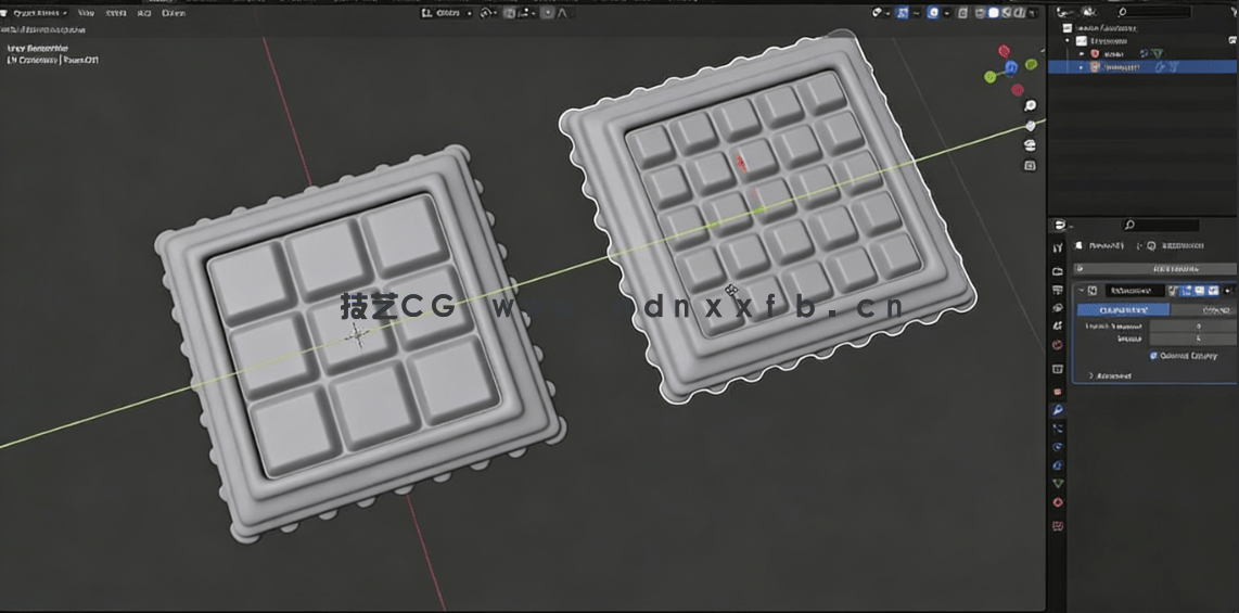 Blender巧克力饼干产品可视化制作大师班视频教程(图4)