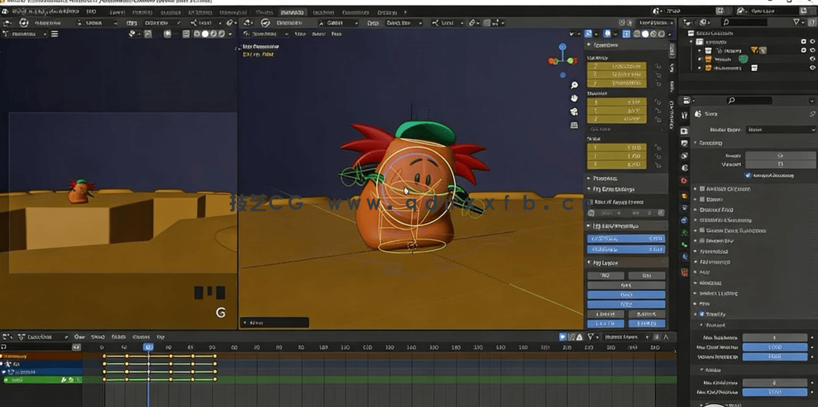 Blender海洋小鱼角色动画制作要点训练视频教程 (图5)