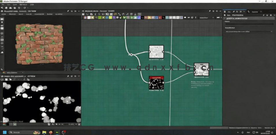 Substance Designer吉卜力风格化砖块纹理制作视频教程(图4)
