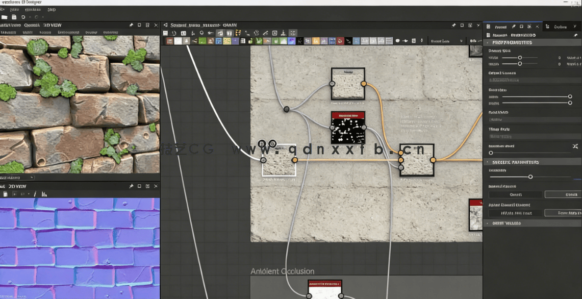 Substance Designer吉卜力风格化砖块纹理制作视频教程(图5)