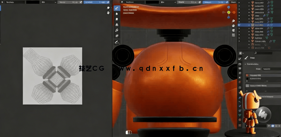 Blender爱死亡与机器人角色建模实例制作视频教程 (图3)
