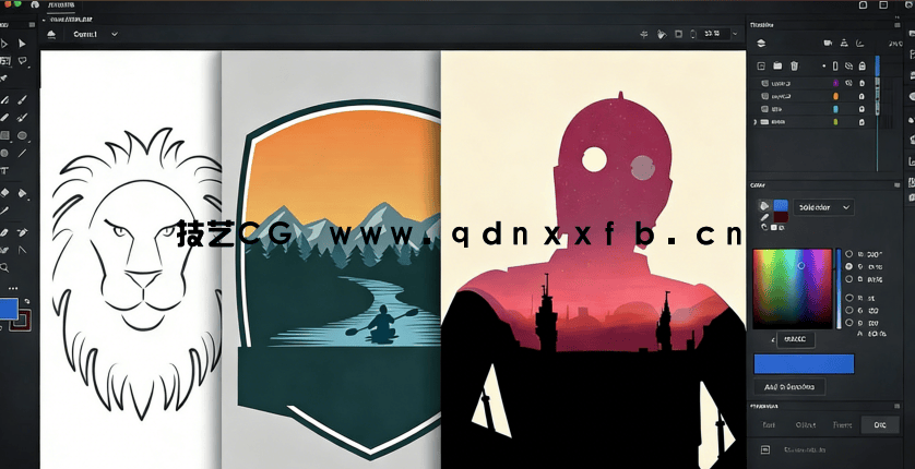 【中文字幕】Adobe Animate创建矢量平面海报图形设计视频教程(图4)