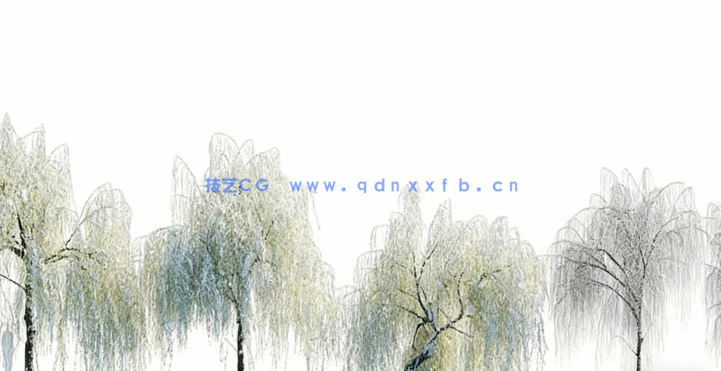 冬天落雪植物3D模型 Globe Plants – Bundle 35 – Winter Plants(图2)