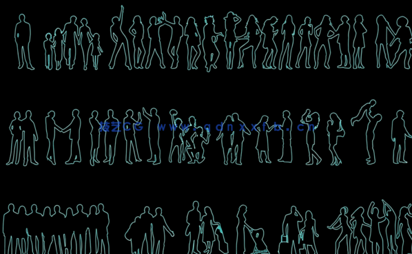 人物动态 CAD图库免费下载(图2)