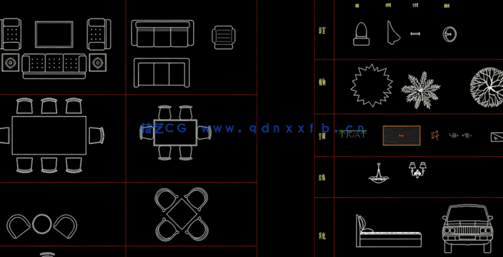 CAD施工图制图图例注释构件动态块(图2)