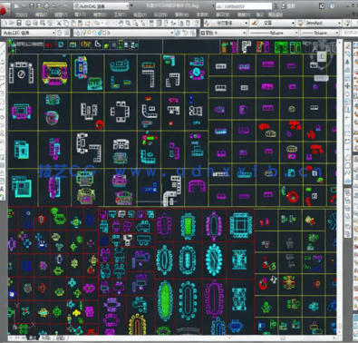 抖音云学贝动态块三图库CAD图块家装使用(图1)