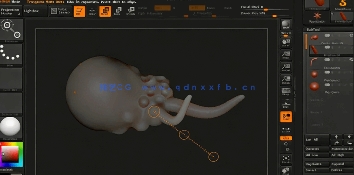 Zbrush克苏鲁神话生物雕刻制作全流程视频教程(图2)