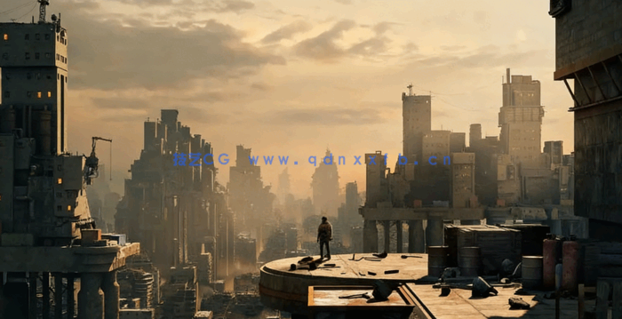 Kitbash3D-Mini Kit:Post-Apocalypse[后启示录末日建筑 3d模型](图1)