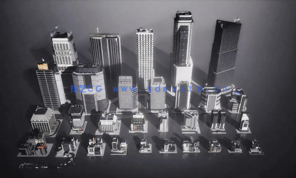 Kitbash3D-Neo Tokyo 2[新东京建筑]/城市 高楼大厦 建筑 3d模型(图3)