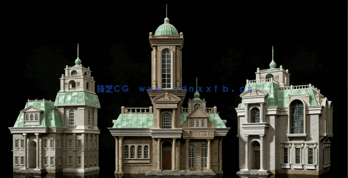 Kitbash3D-KitBash colonial殖民建筑(图5)