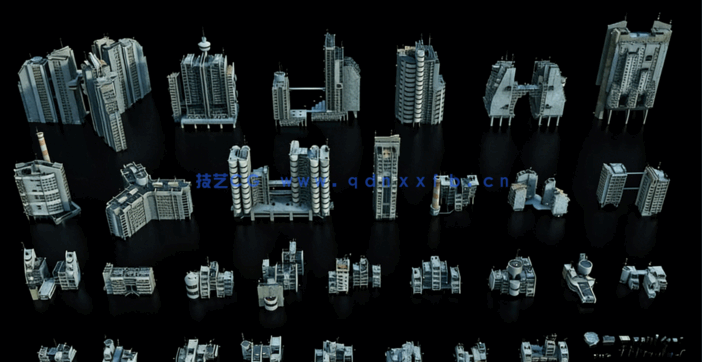 Kitbash3D-Soviet Blocks[苏联街区建筑](图1)