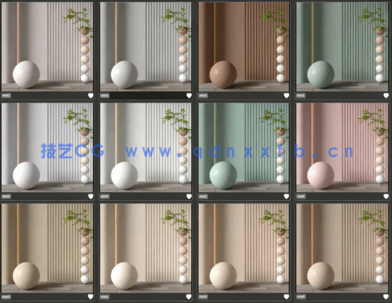 24款网红乳胶漆材质球，立邦之雅系列，Vray格式，自带色号，标准mat格式(图2)