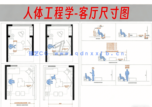 2023最新全屋人体工程学尺寸参考 l CAD图集(图3)