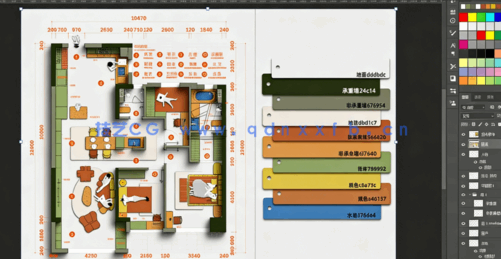 常见中间户布局方案PS+CAD(图5)