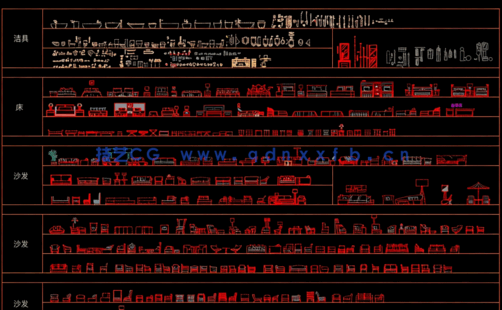 室内软装家具CAD综合图库(图3)