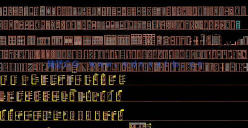 经典综合图库CAD家具平面立面图块下载(图4)