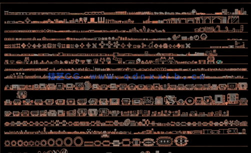 经典综合图库CAD家具平面立面图块下载(图5)