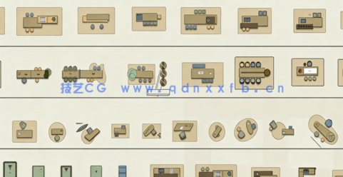 高端定制室内设计模块CAD平面图库(图5)