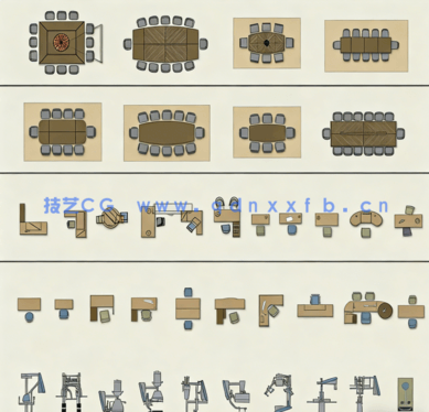 高端定制室内设计模块CAD平面图库(图2)