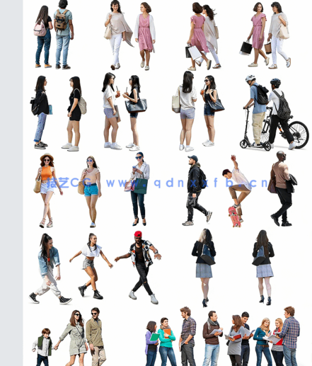  PSD免抠行走动态人物(图1)