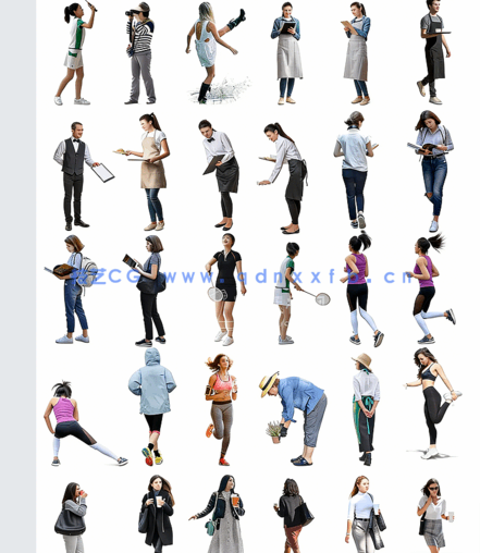  PS免扣各种行走人(图1)