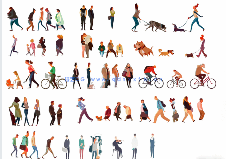 精选插画风人物后期素材PSD(图2)