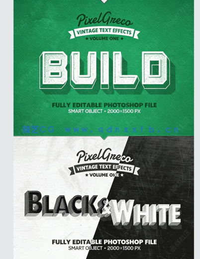 多彩繁体3D字体复古风格艺术特效PSD字模(图3)