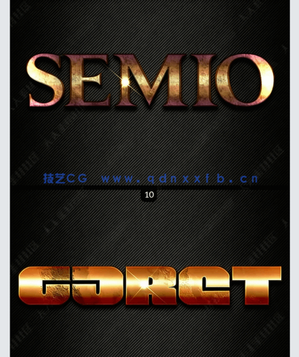 现代华丽灯光耀眼金属质感艺术特效PSD字模(图6)